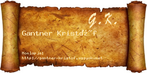 Gantner Kristóf névjegykártya