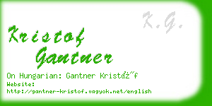 kristof gantner business card